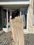 Beige Farshi Kaftan set