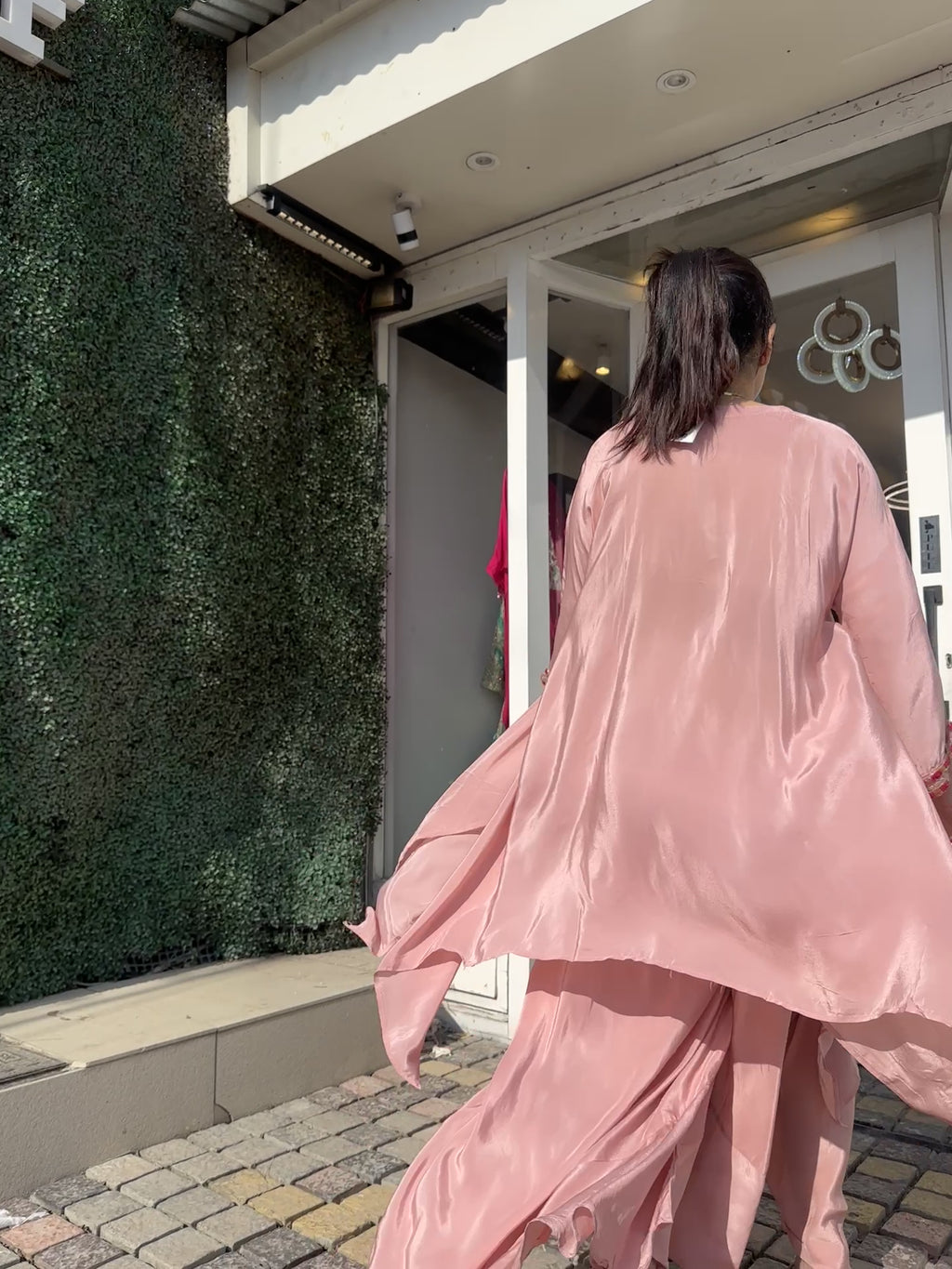 Pastel Pink Kaftan set