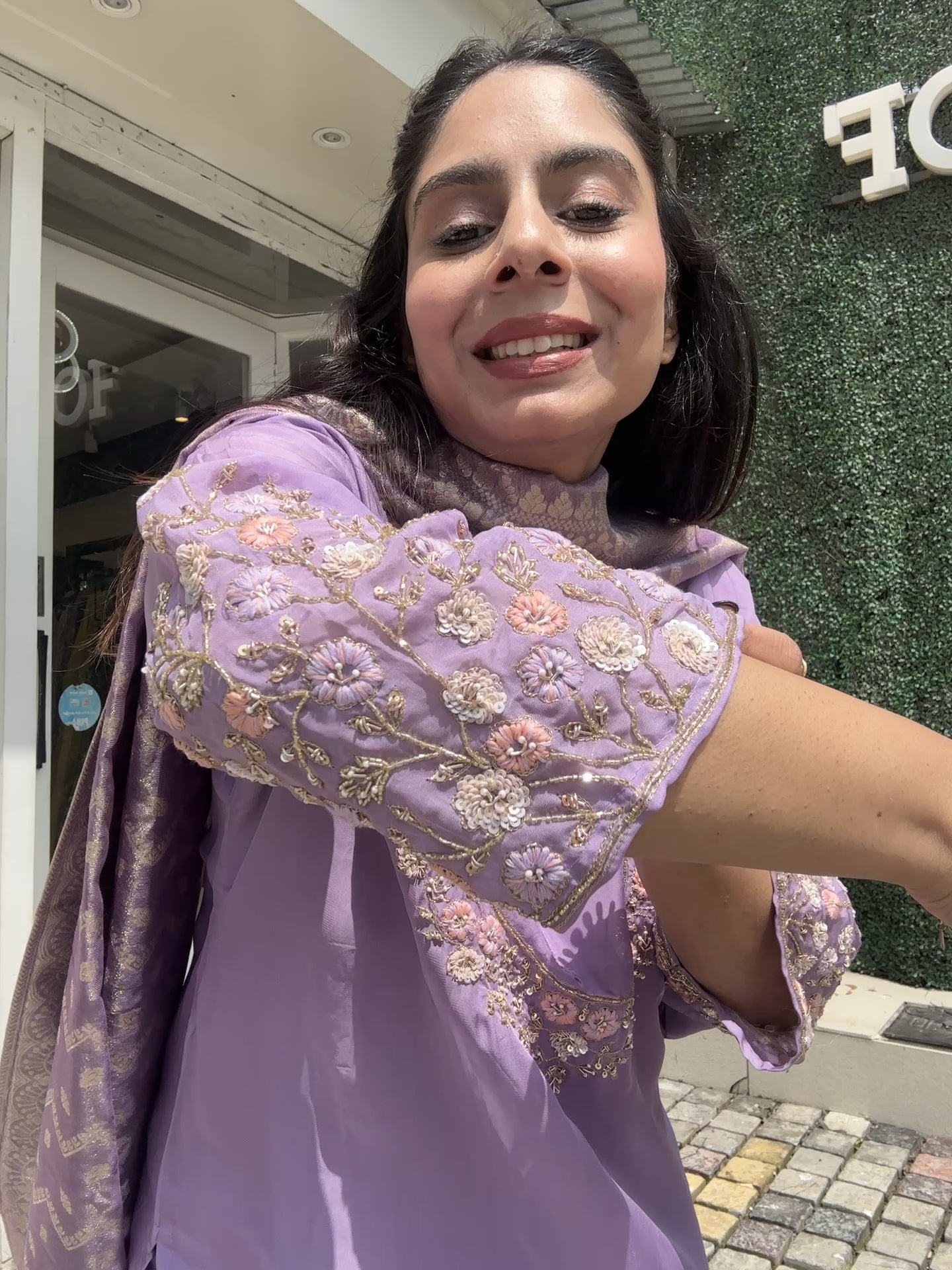 Lilac Handwork Suit