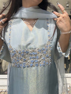 Blue Ombre Handwork Suit