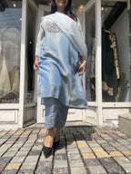 Blue Ombre Handwork Suit