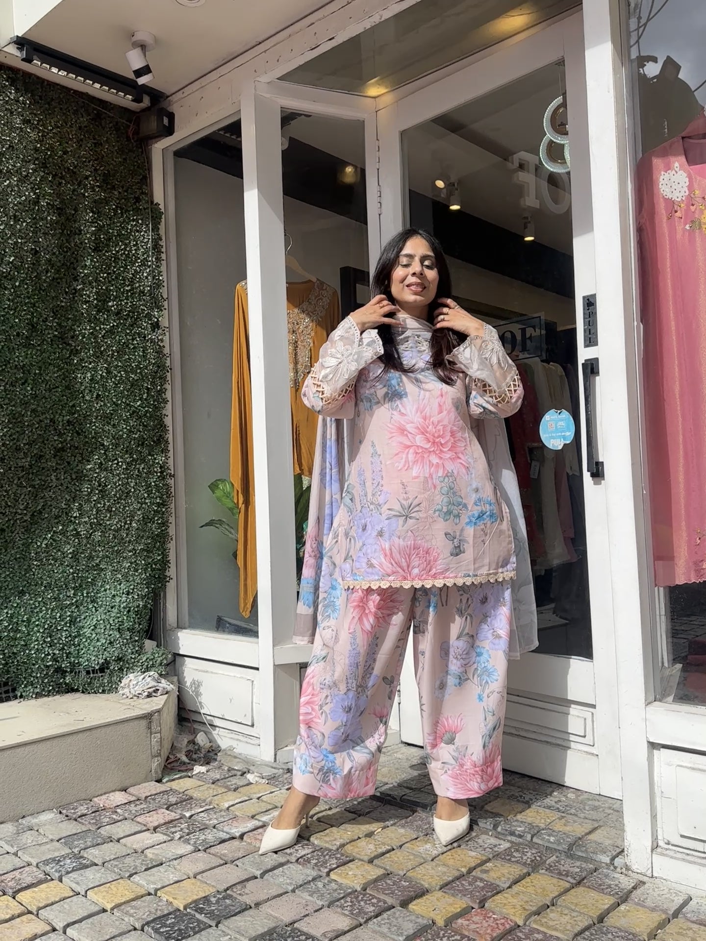 Pastel Pink Farshi Salwar