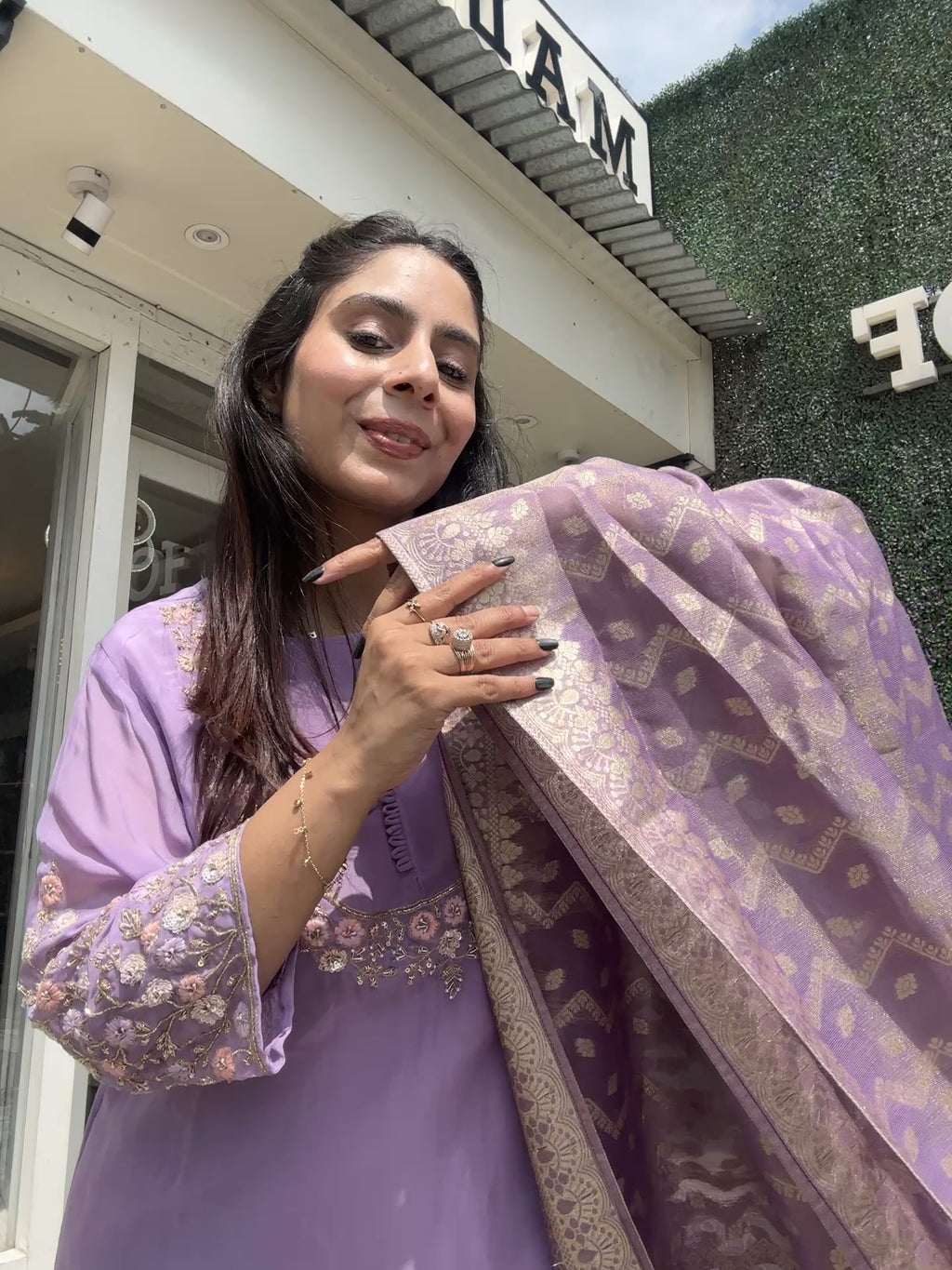 Lilac Handwork Suit