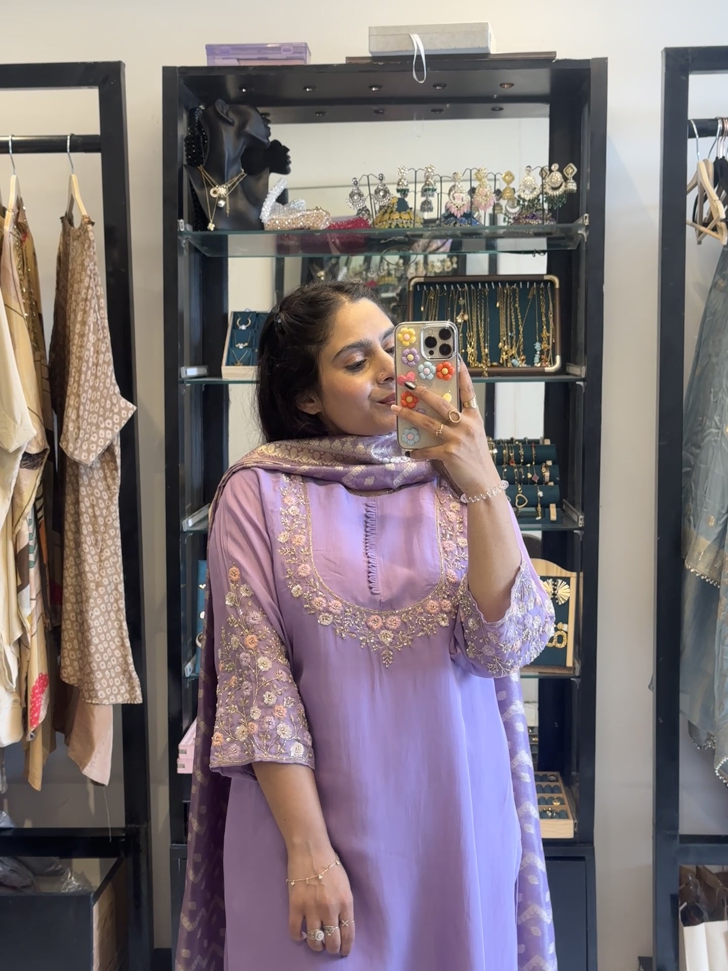 Lilac Handwork Suit