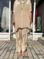 Beige Farshi Kaftan set