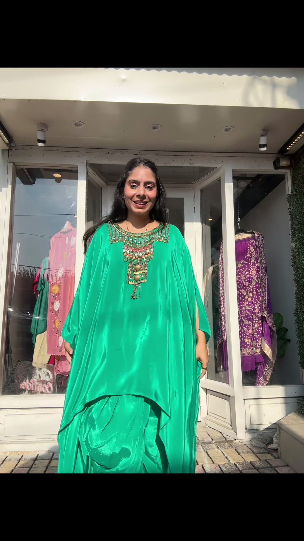 Green Kaftan Set