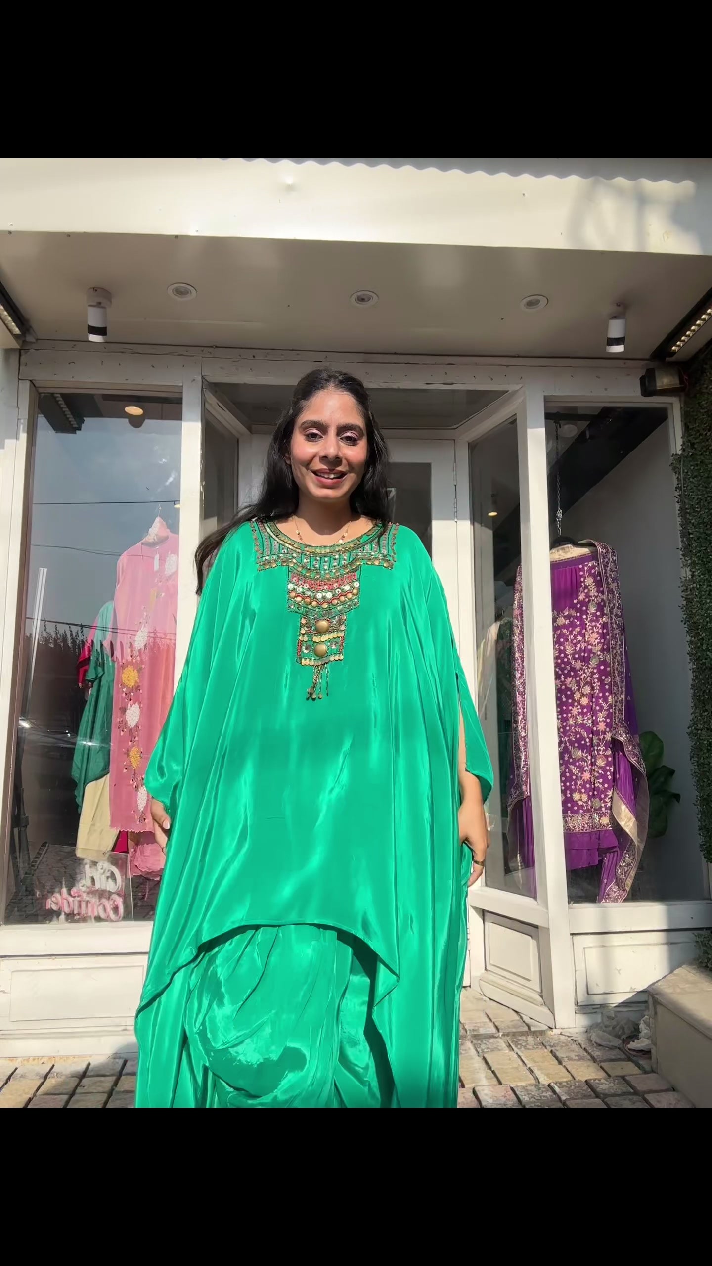 Green Kaftan Set